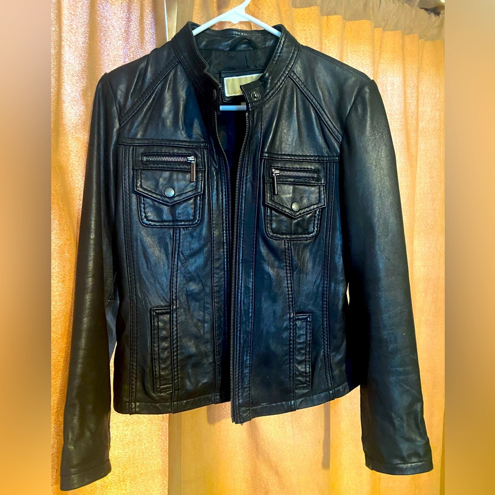 Michael Kors Genuine Leather Moto-style Jacket